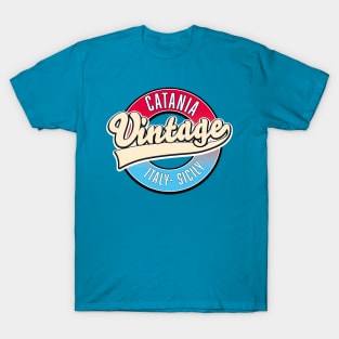 Catania Sicily Italy vintage style logo T-Shirt